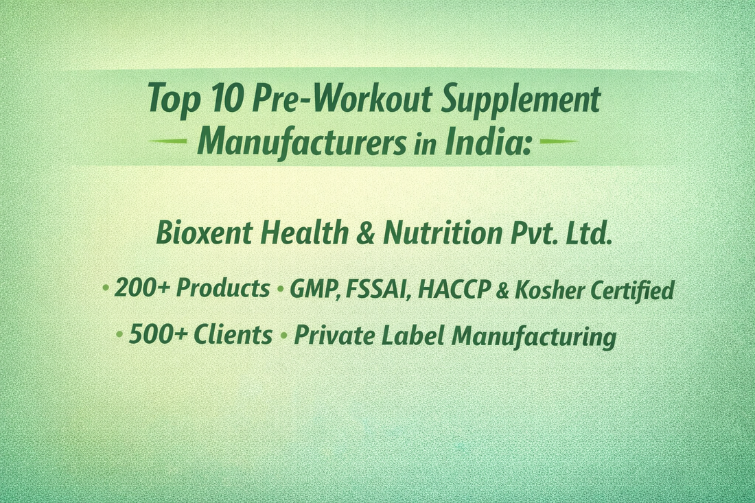 Top 10 Pre-Workout Supplement Manufacturers in India
